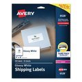 Avery Glossy White Easy Peel Mailing Labels w/Sure Feed, Laser, 2x4, PK250 06528